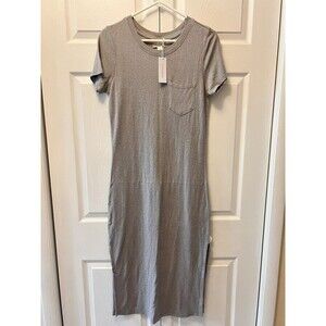 outerknown size small Neptune tee dress in‎ gray Msrp $148